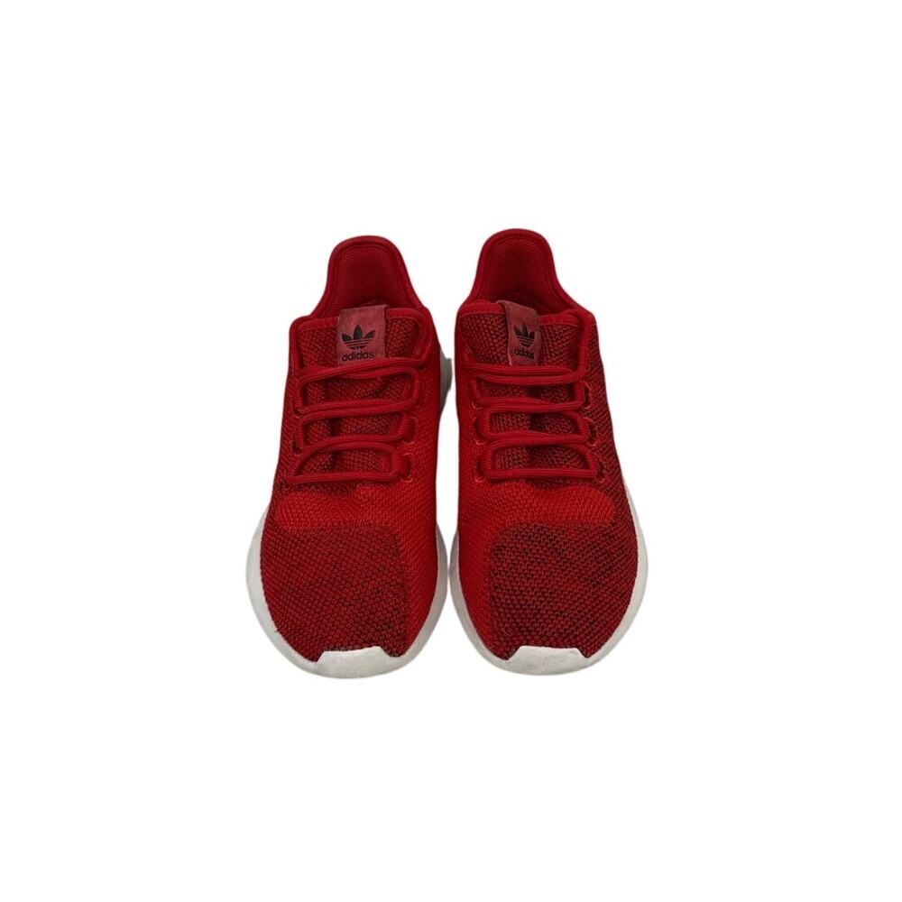 Adidas Shoes Tubular Shadow Red White Lace Up Sneakers Size Youth 4 - Picture 2 of 6
